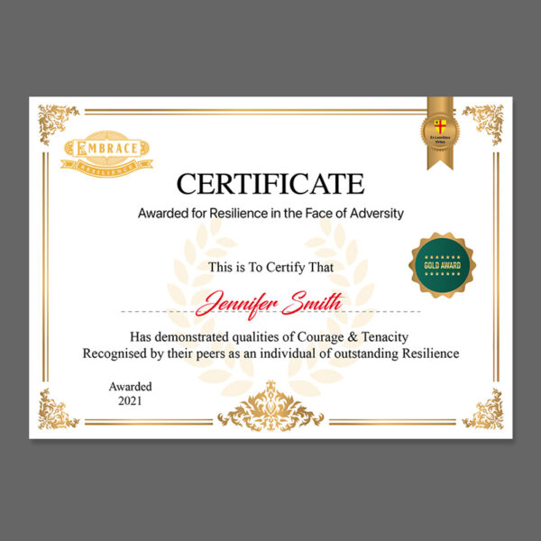 The Gift of Resilience Certificate