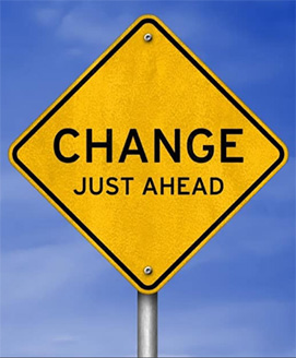 Change Just Ahead Road Sign Image