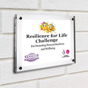 Resilience for Life Challenge wall plaque